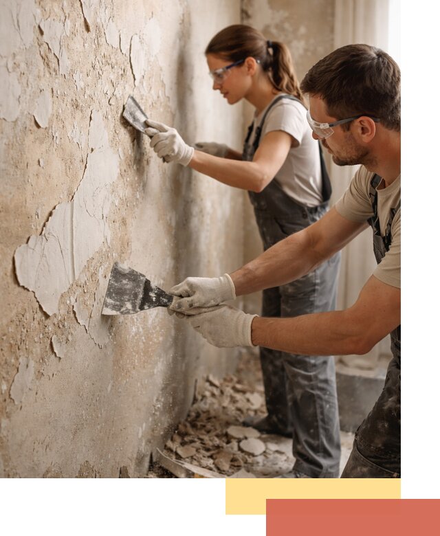 Снятие старой шпаклевки и подготовка поверхностей в Арзамасе