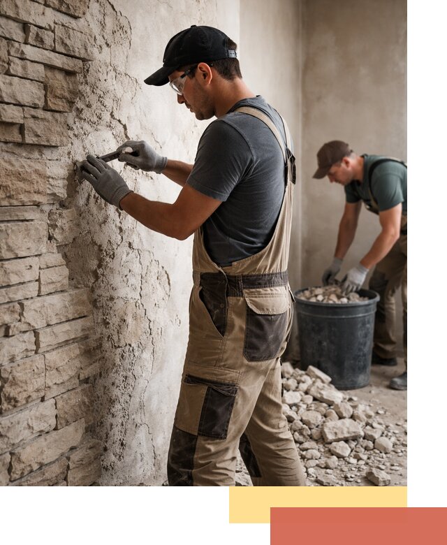 Демонтаж декоративного камня в Арзамасе профессионально и безопасно