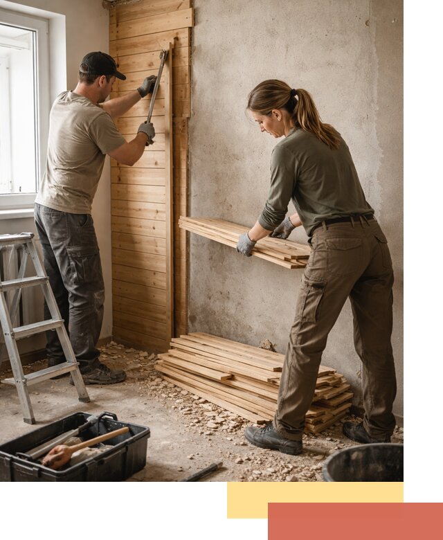 Демонтаж вагонки со стен в Арзамасе — профессиональный демонтаж