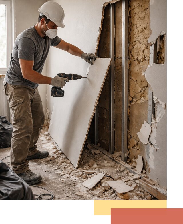 Демонтаж гипсокартона со стен в Арзамасе качественно и быстро