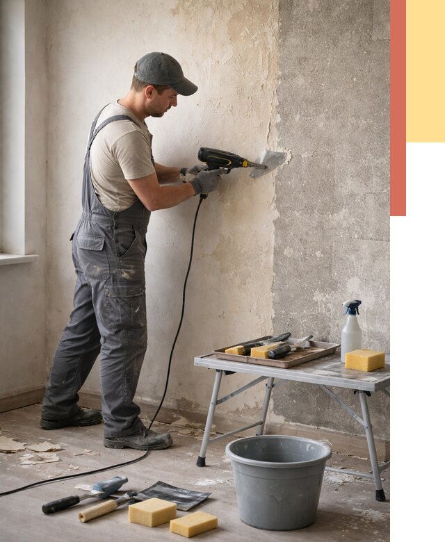 Очистка стен от клея в Арзамасе от 2009 руб. — снятие и удаление клея со стен | ОТДЕЛОЧНИК-Рзм