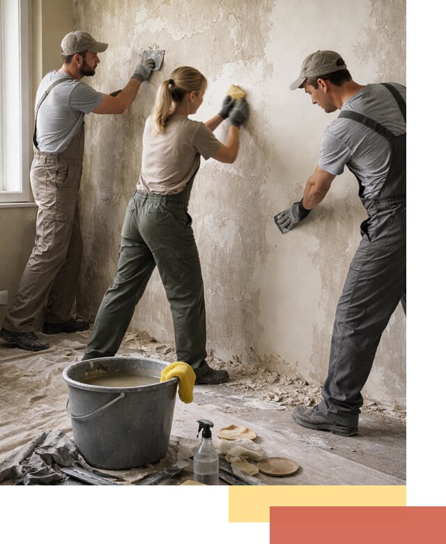 Очистка стен от клея и грунтовки в Арзамасе качественно и быстро