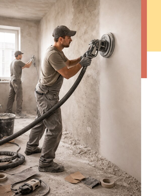 Шлифовка стен в Арзамасе от 1303 руб/м2 — быстро и недорого | ОТДЕЛОЧНИК-Рзм