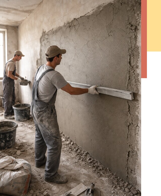 Цементная штукатурка стен в Арзамасе от 4887 руб/м2 — быстро и недорого | ОТДЕЛОЧНИК-Рзм