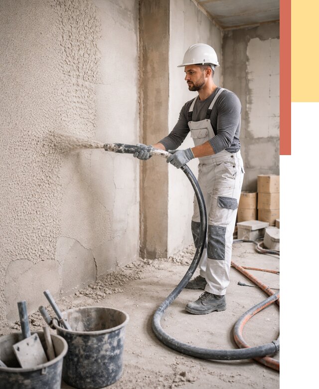 Машинная штукатурка стен в Арзамасе под ключ от 7060 руб./м2 | ОТДЕЛОЧНИК-Рзм