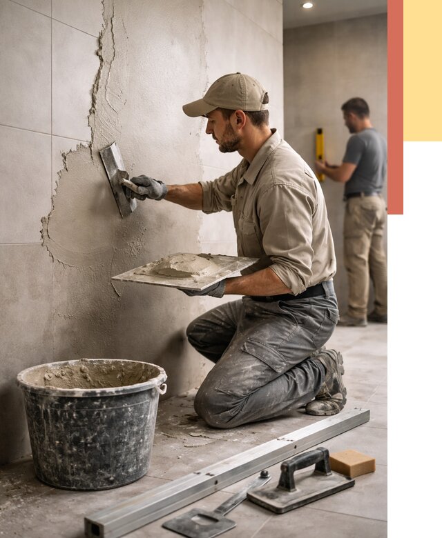 Штукатурка стен в ванной в Арзамасе от 4887 руб./м² — выравнивание под ключ | ОТДЕЛОЧНИК-Рзм