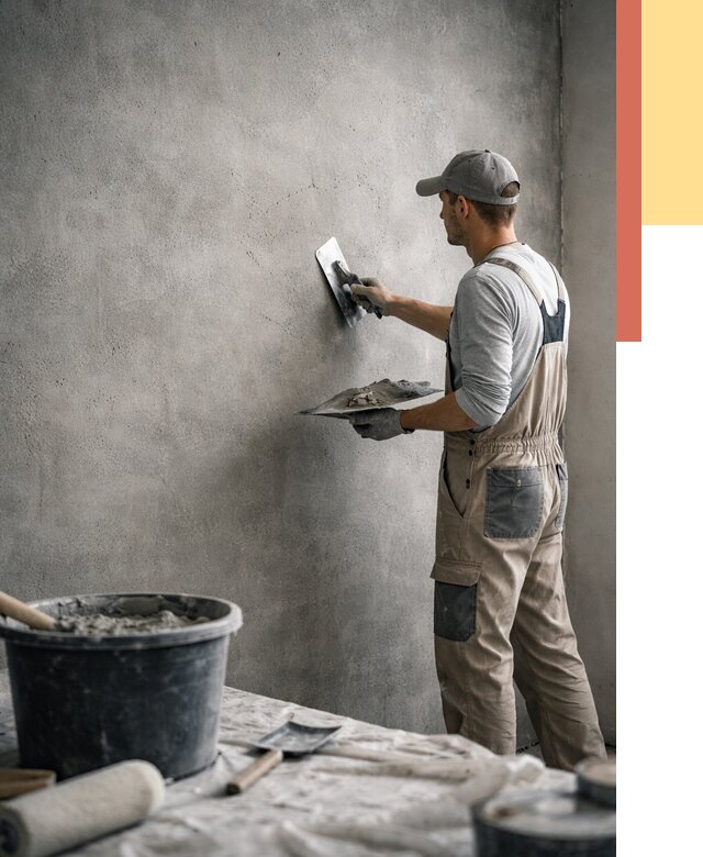 Декоративная штукатурка под бетон в Арзамасе от 2715 руб./м² — нанесение под ключ | ОТДЕЛОЧНИК-Рзм