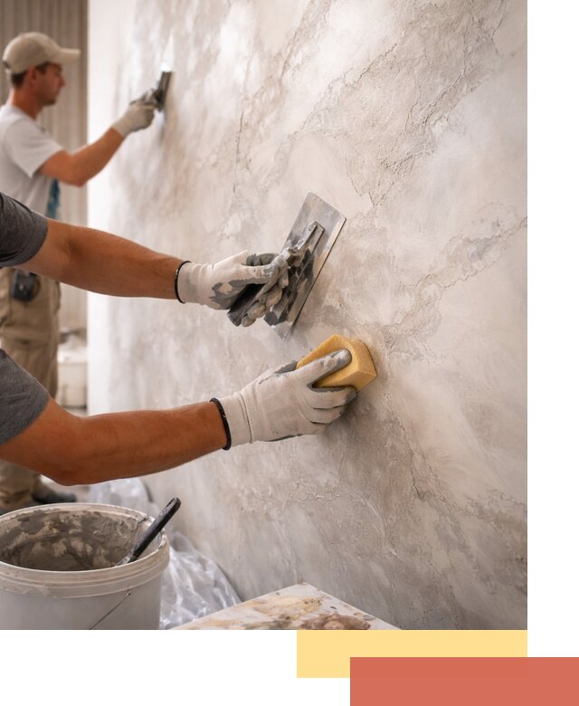 Декоративная штукатурка под мрамор в Арзамасе для стен и потолков