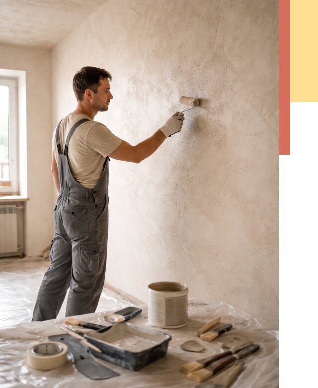 Нанесение лессирующей краски по декоративке в Арзамасе от 1901 руб. | ОТДЕЛОЧНИК-Рзм