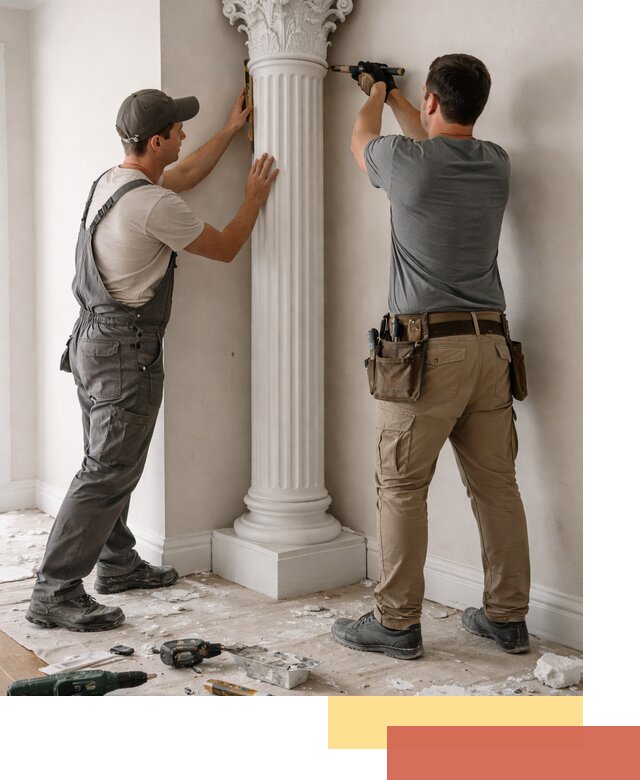 Установка декоративных колонн в Арзамасе под ключ