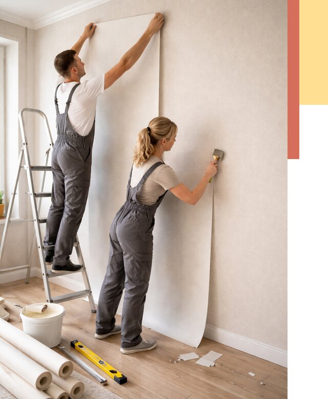 Поклейка флизелиновых обоев в Арзамасе от 6517 руб. | Быстро и недорого — ОТДЕЛОЧНИК-Рзм