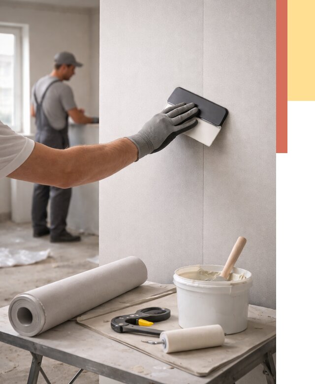 Поклейка обоев под покраску в Арзамасе от 3801 руб. за м2 | ОТДЕЛОЧНИК-Рзм