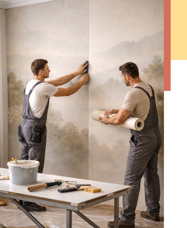 Поклейка фотообоев в Арзамасе от 9232 руб/м² — быстро и недорого | ОТДЕЛОЧНИК-Рзм