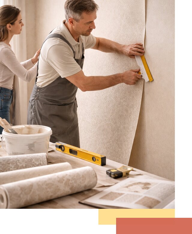 Поклейка обоев с подбором рисунка в Арзамасе