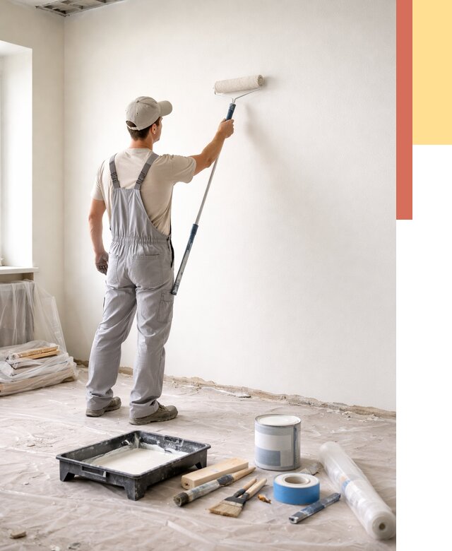 Покраска стен водоэмульсионной краской в Арзамасе от 489 руб. за м² | ОТДЕЛОЧНИК-Рзм