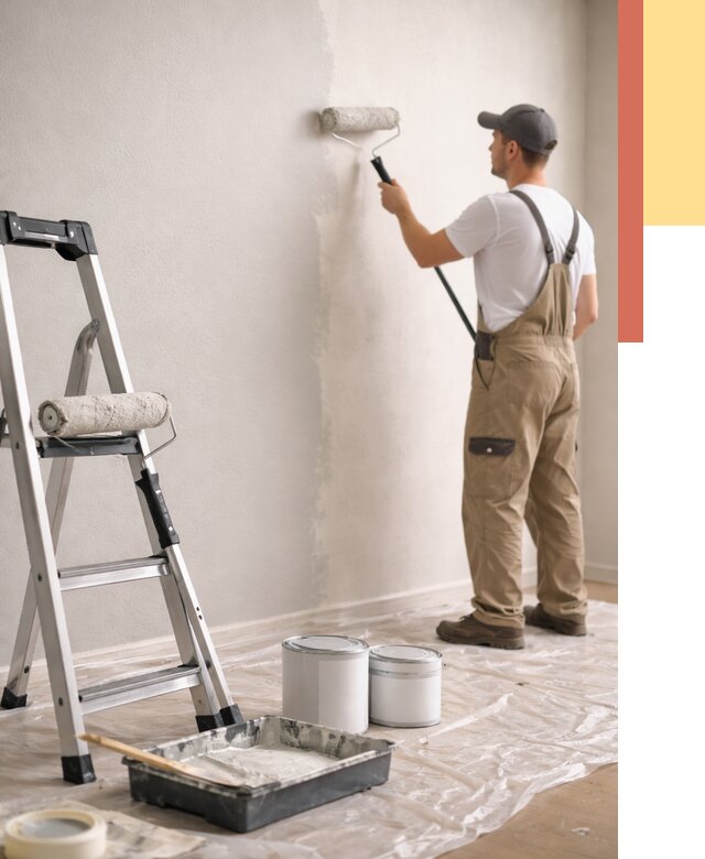 Покраска стен латексной краской в Арзамасе от 4887 руб. за м2 | ОТДЕЛОЧНИК-Рзм