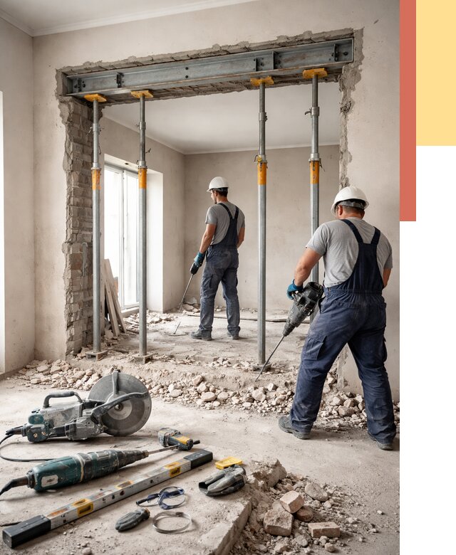 Прорезка проема в стене в Арзамасе от 4887 руб. — быстро и недорого | ОТДЕЛОЧНИК-Рзм