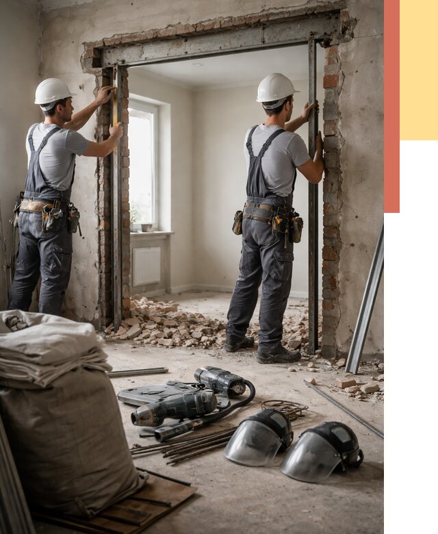 Расширение дверного проема в Арзамасе от 13576 руб. под ключ | ОТДЕЛОЧНИК-Рзм