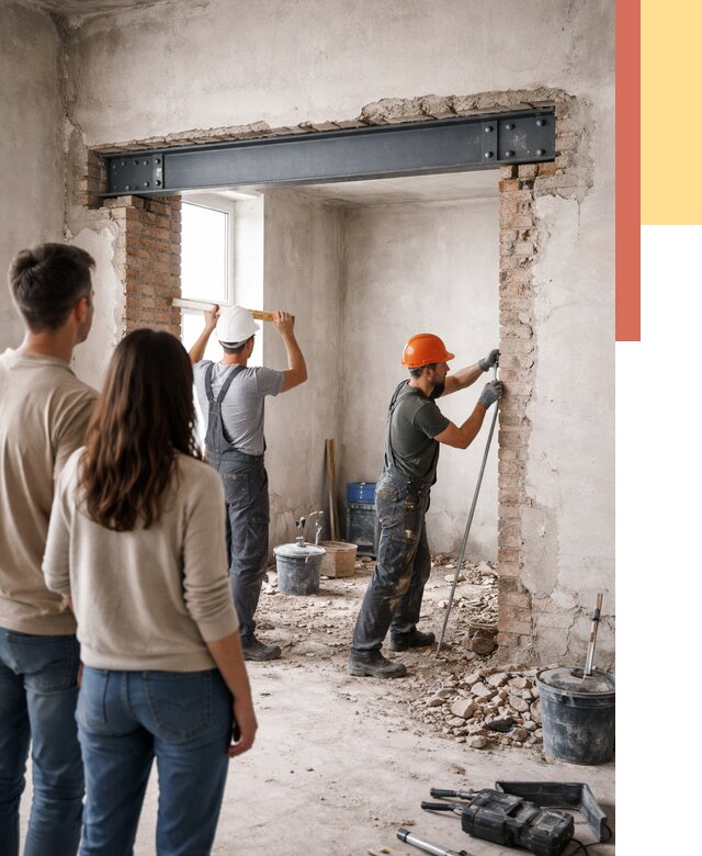 Усиление проема в стене в Арзамасе от 10318 руб. — усиление дверного проема металлоконструкцией | ОТДЕЛОЧНИК-Рзм