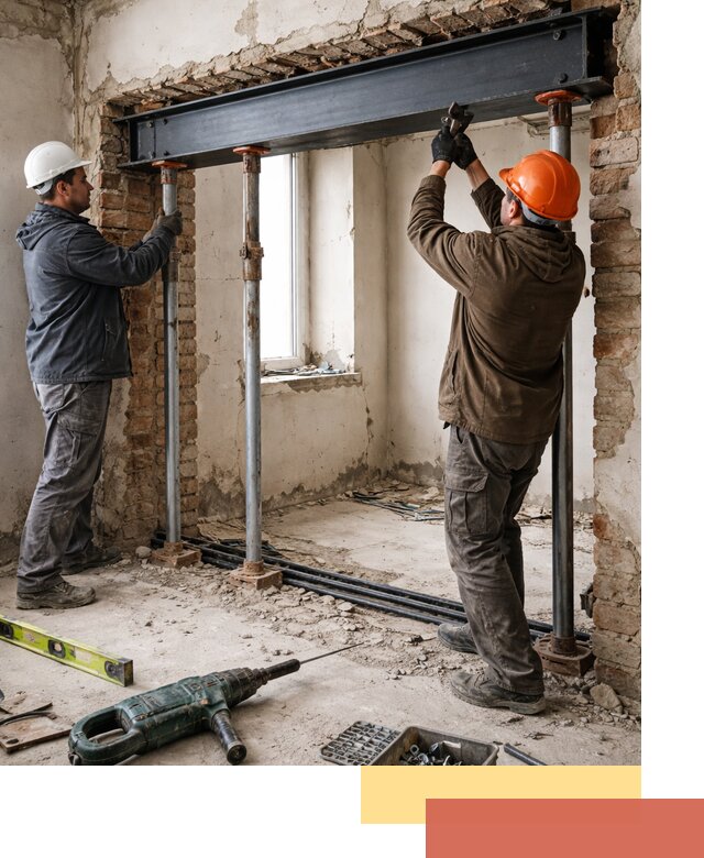 Усиление проема в стене в Арзамасе для расширения и безопасности