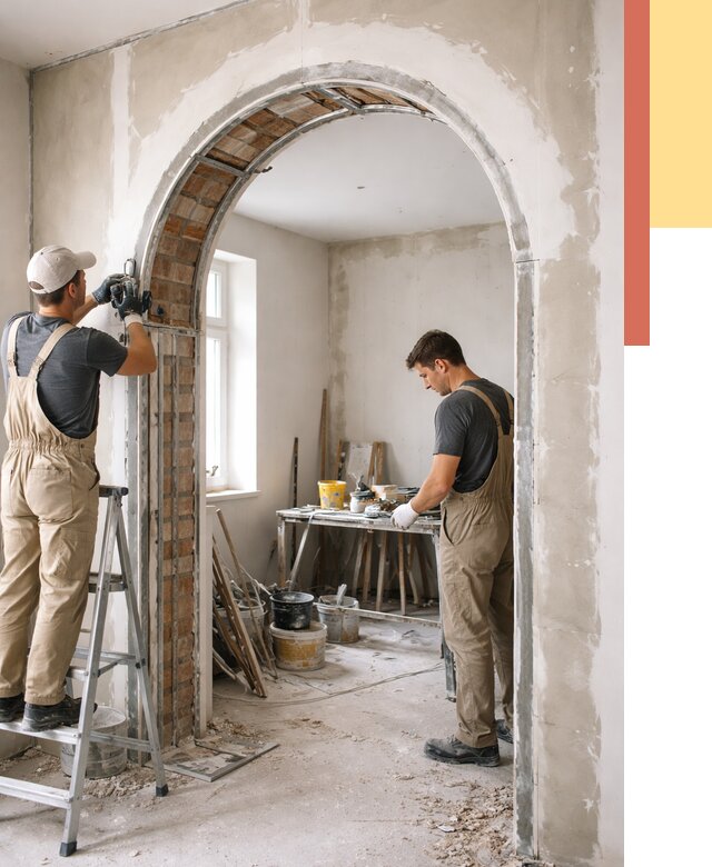 Устройство арочного проема в Арзамасе от 10318 руб. под ключ — быстро и недорого | ОТДЕЛОЧНИК-Рзм