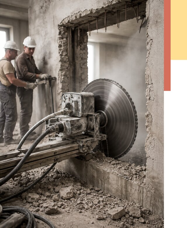 Алмазная резка проемов в Арзамасе от 4887 руб. быстро и недорого | ОТДЕЛОЧНИК-Рзм