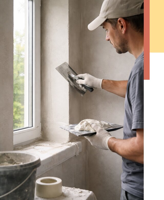 Штукатурка откосов в Арзамасе от 4887 руб/м² — услуги и выравнивание под ключ | ОТДЕЛОЧНИК-Рзм