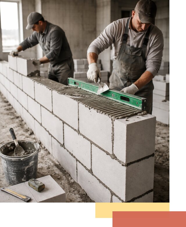 Кладка перегородок из газобетона в Арзамасе быстро и качественно