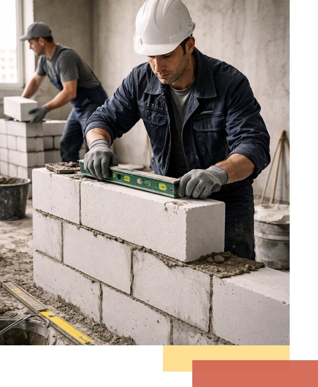 Кладка перегородок из пеноблока под ключ в Арзамасе