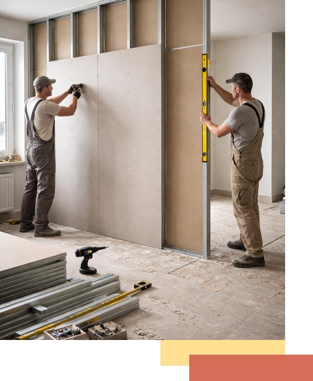 Зонирующая перегородка из гипсокартона под ключ в Арзамасе