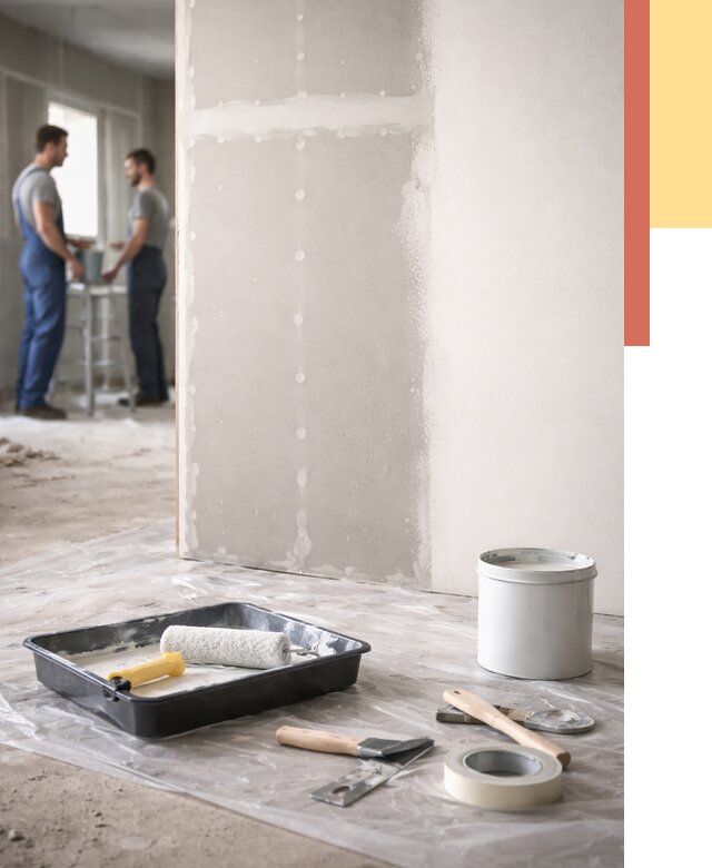 Покраска перегородок из гипсокартона в Арзамасе от 4887 руб. под ключ | ОТДЕЛОЧНИК-Рзм