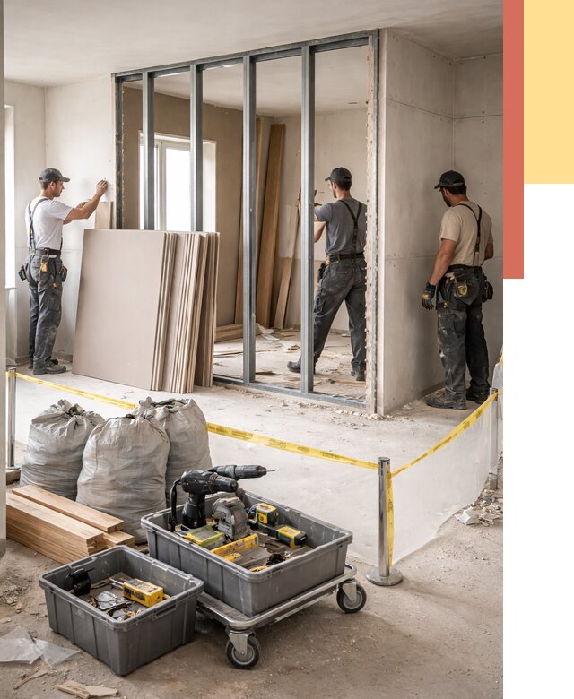 Перенос гипсокартонной перегородки в Арзамасе под ключ от 4887 руб. | Демонтаж и монтаж – ОТДЕЛОЧНИК-Рзм