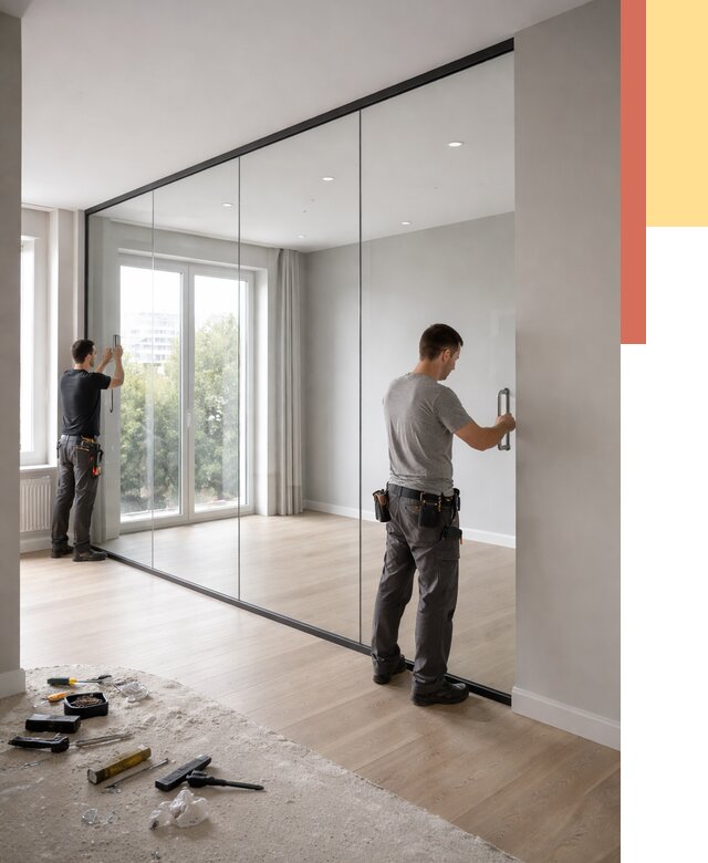 Изготовление стеклянных перегородок в Арзамасе от 13413 руб. под ключ | ОТДЕЛОЧНИК-Рзм