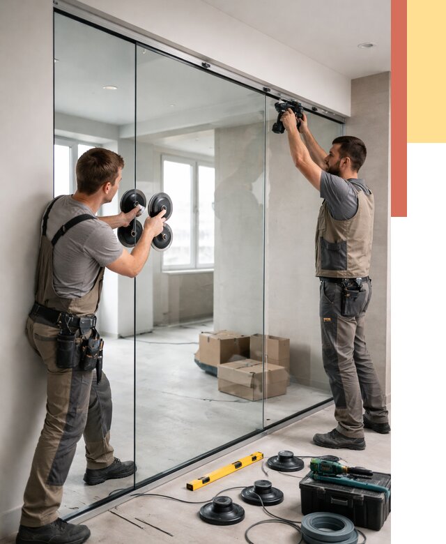 Монтаж стеклянных перегородок в Арзамасе от 7060 руб. | ОТДЕЛОЧНИК-Рзм