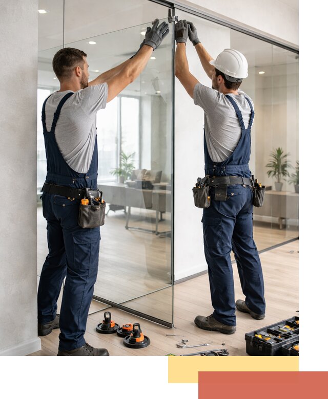 Безрамные стеклянные перегородки под ключ в Арзамасе