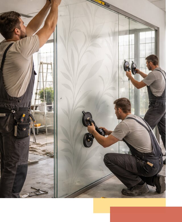 Стеклянные перегородки с рисунком на заказ в Арзамасе