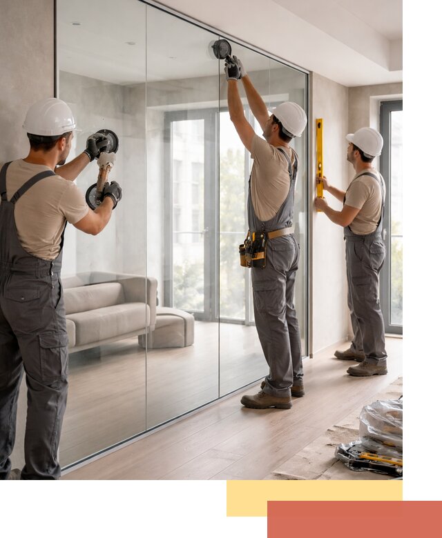 Перегородки из закаленного стекла в Арзамасе для офисов и квартир