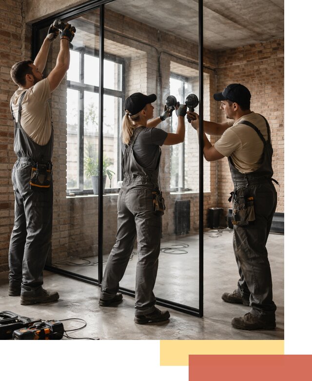 Стеклянные перегородки лофт — изготовление и монтаж в Арзамасе