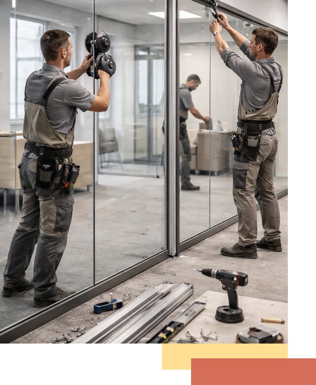 Стеклянные офисные перегородки под ключ в Арзамасе