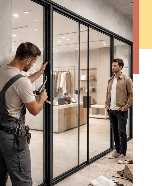 Стеклянные перегородки для магазинов в Арзамасе от 8906 руб. под ключ | ОТДЕЛОЧНИК-Рзм