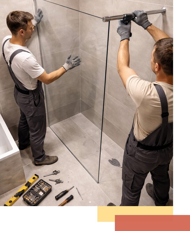 Стеклянные перегородки для душа в Арзамасе — изготовление и монтаж