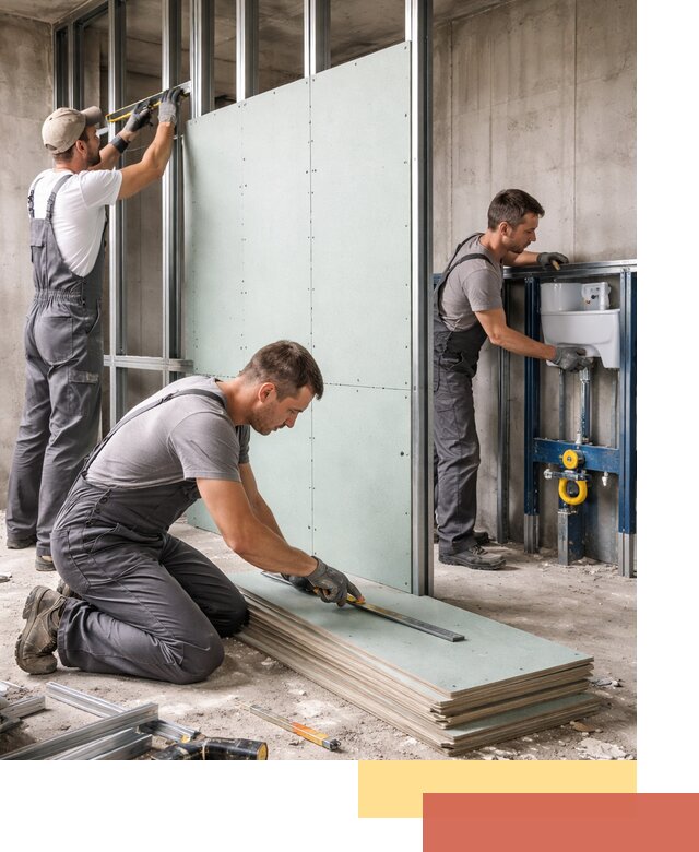 Монтаж и ремонт сантехнических перегородок в Арзамасе