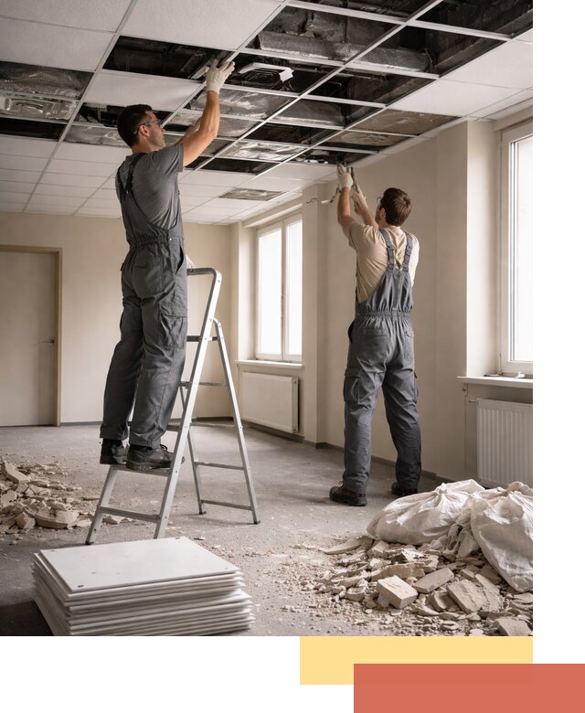 Демонтаж потолков Армстронг профессионально в Арзамасе