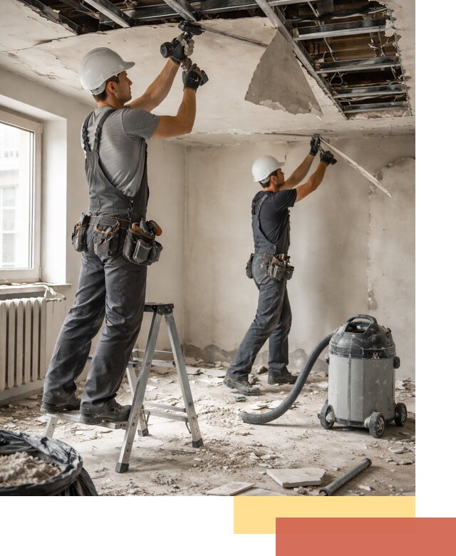 Демонтаж гипсокартонного потолка в Арзамасе быстро и аккуратно