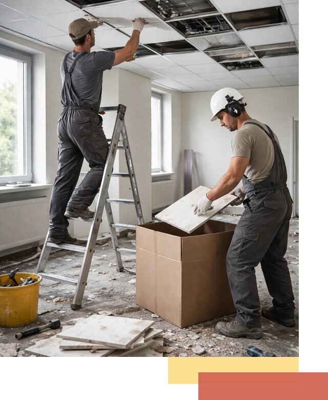 Демонтаж потолочной плитки в Арзамасе быстро и аккуратно