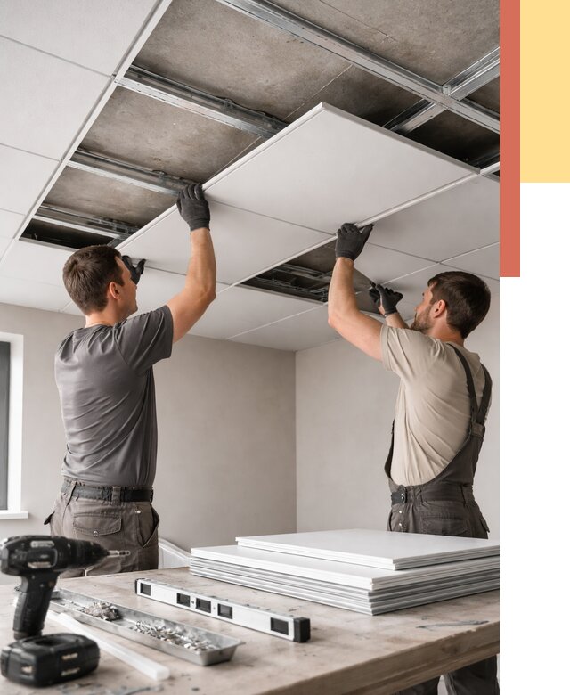 Монтаж кассетного потолка в Арзамасе от 4887 руб/м2 — установка и сборка | ОТДЕЛОЧНИК-Рзм