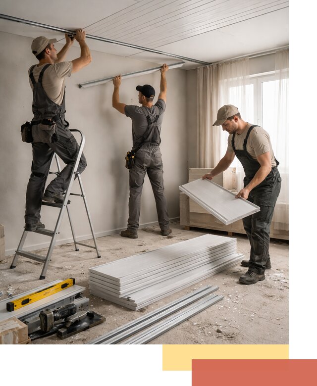 Монтаж потолка из ПВХ панелей в Арзамасе оперативно и качественно