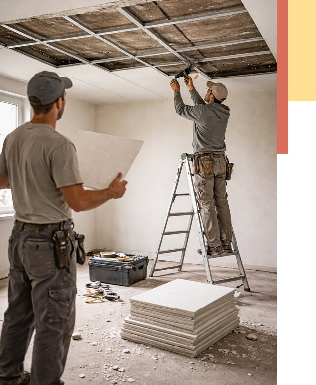 Замена плит подвесного потолка в Арзамасе от 1901 руб. быстро и недорого | ОТДЕЛОЧНИК-Рзм
