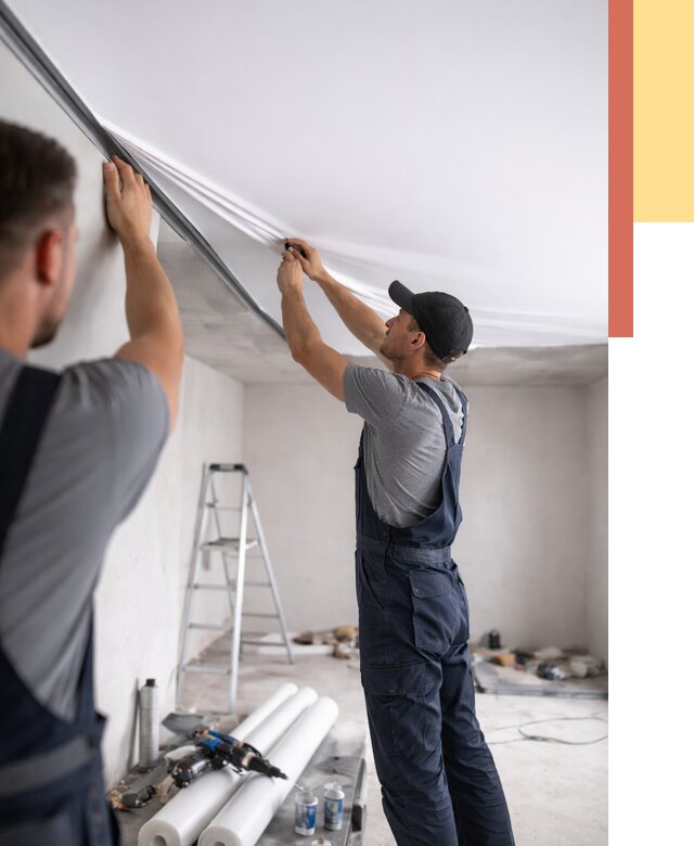 Монтаж матового натяжного потолка в Арзамасе от 4887 руб./м² — быстро и недорого | ОТДЕЛОЧНИК-Рзм