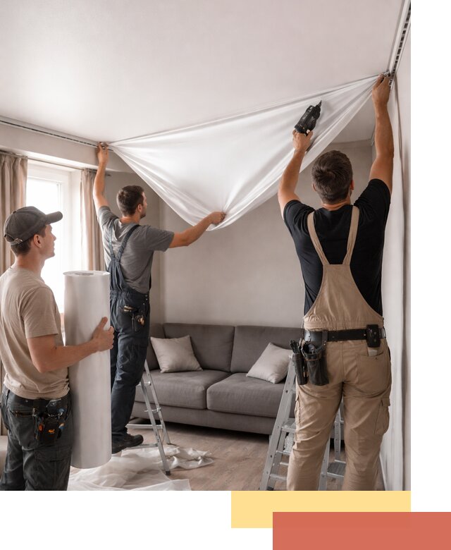 Монтаж сатинового натяжного потолка в Арзамасе качественно и быстро